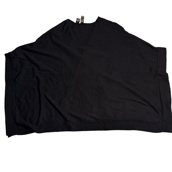 MarlaWynne Black V-Neck Dolman Sleeve Oversized Knit Sweater ML Cotton Viscose - Picture 6 of 6